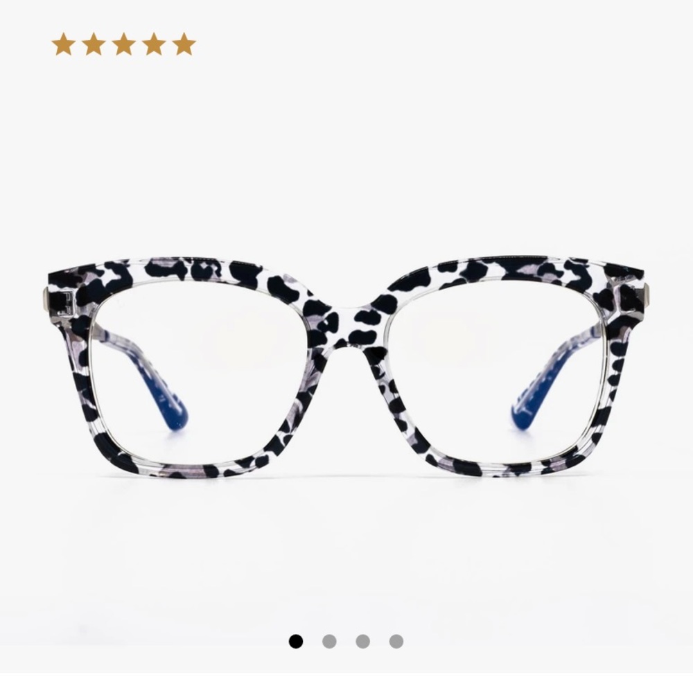 DIFF Bella XS clear leopard blue light glasses